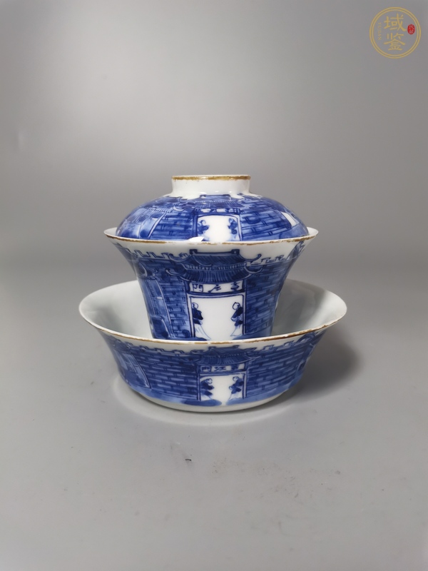 古玩青花蓋杯真品鑒賞圖
