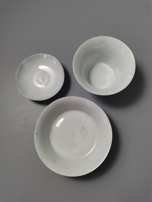 古玩陶瓷【精品】民國青花江西十景三才蓋杯拍賣，當前價格500元