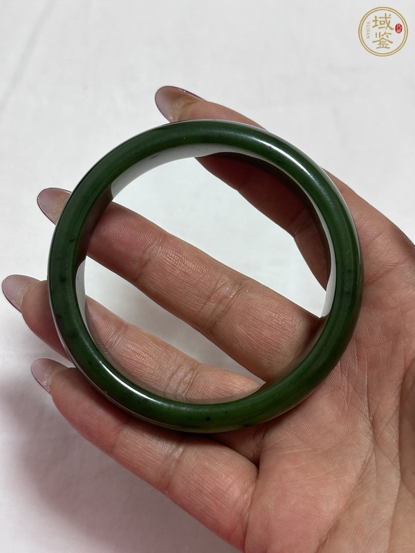 古玩玉器和田碧玉手鐲真品鑒賞圖