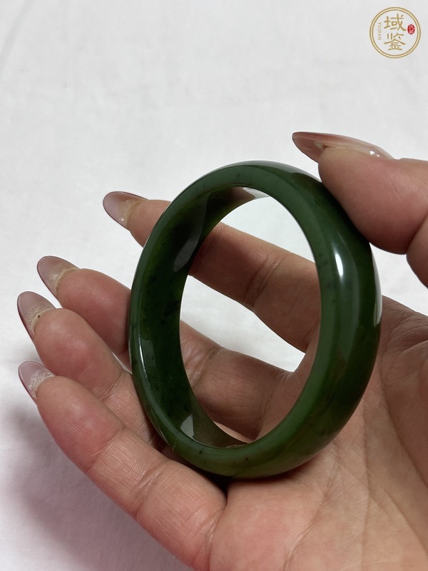 古玩玉器和田碧玉手鐲真品鑒賞圖