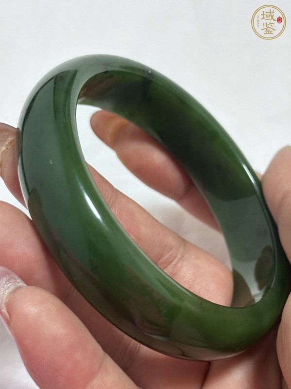古玩玉器和田碧玉手鐲真品鑒賞圖