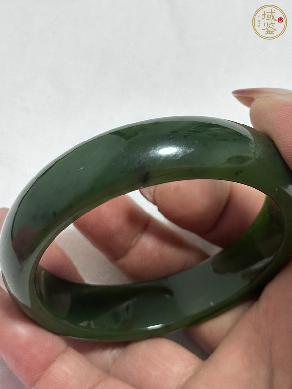 古玩玉器和田碧玉手鐲真品鑒賞圖