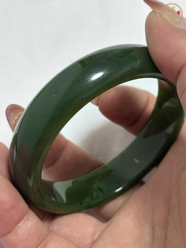 古玩玉器和田碧玉手鐲真品鑒賞圖
