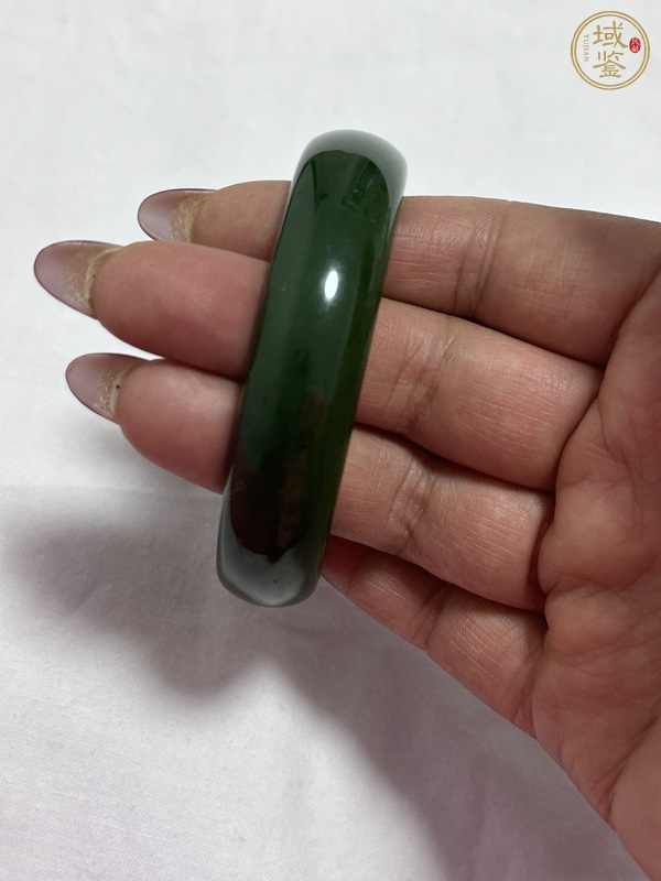 古玩玉器和田碧玉手鐲真品鑒賞圖