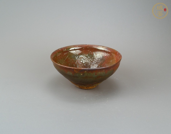 古玩陶瓷宋代·柿紅釉盞真品鑒賞圖