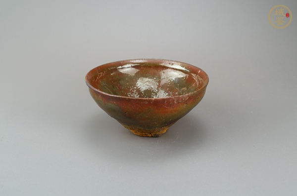 古玩陶瓷宋代·柿紅釉盞真品鑒賞圖