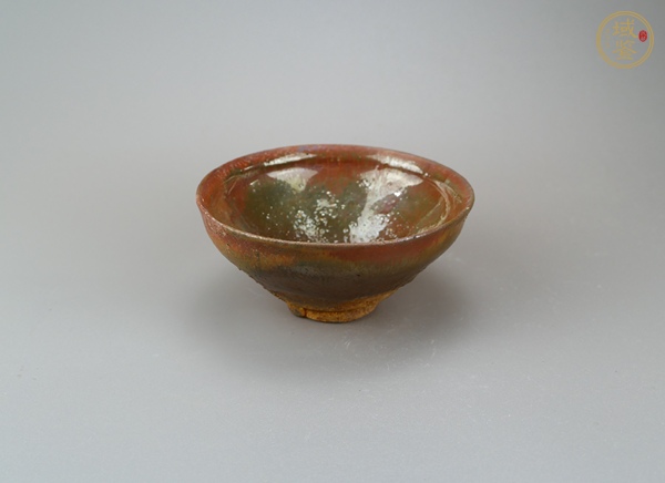 古玩陶瓷宋代·柿紅釉盞真品鑒賞圖