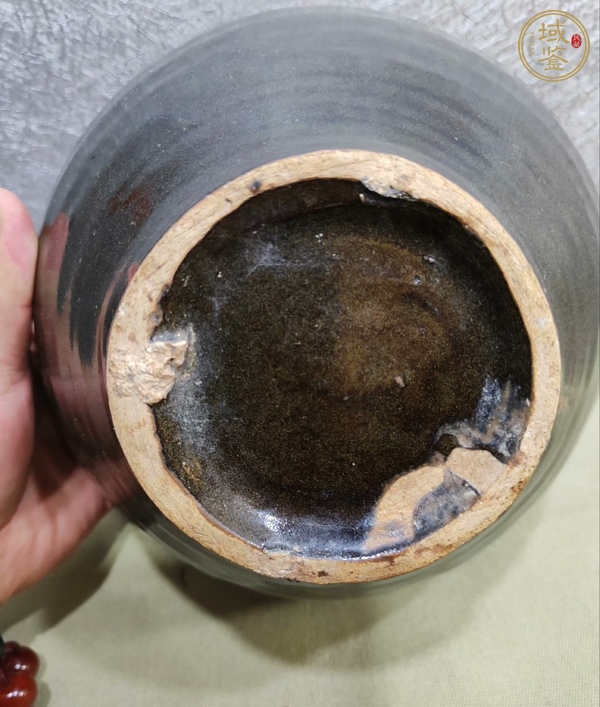 古玩陶瓷茶葉末釉褐彩嘟嚕瓶真品鑒賞圖