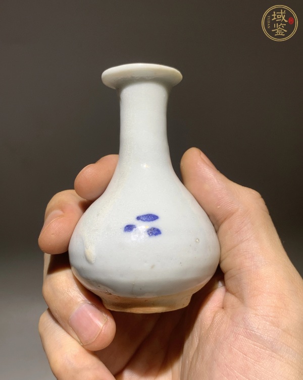 古玩陶瓷青花花卉紋玉壺春瓶真品鑒賞圖