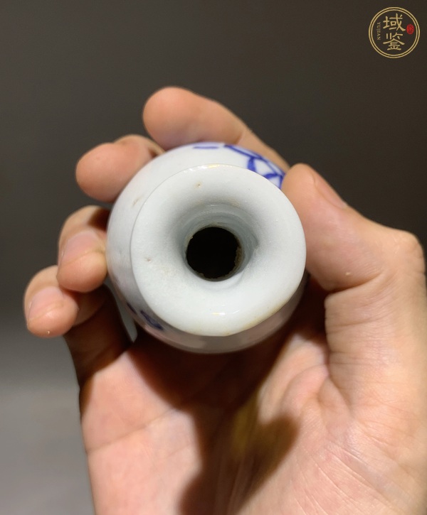 古玩陶瓷青花花卉紋玉壺春瓶真品鑒賞圖