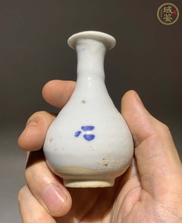 古玩陶瓷青花花卉紋玉壺春瓶真品鑒賞圖