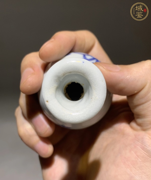古玩陶瓷青花花卉紋玉壺春瓶真品鑒賞圖