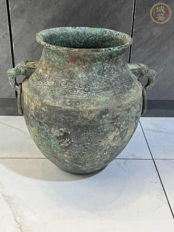 古玩銅器獸目交連紋銅罐真品鑒賞圖