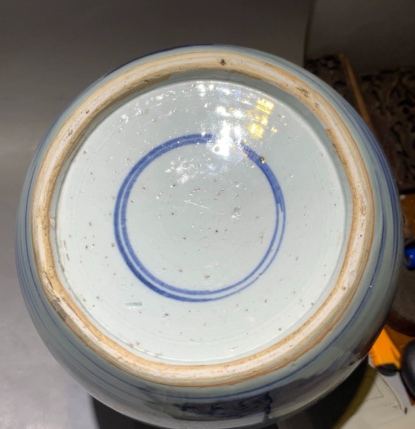 古玩陶瓷青花山水紋罐拍賣(mài)，當(dāng)前價(jià)格1000元
