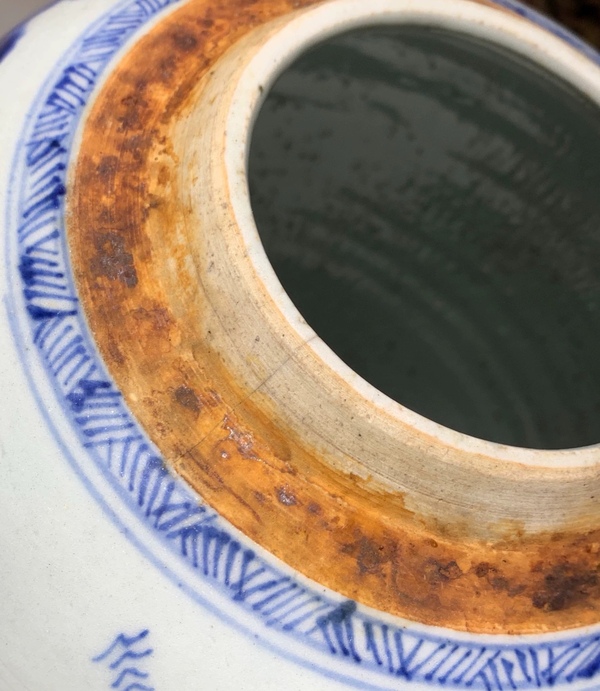 古玩陶瓷青花山水紋罐拍賣(mài)，當(dāng)前價(jià)格1000元