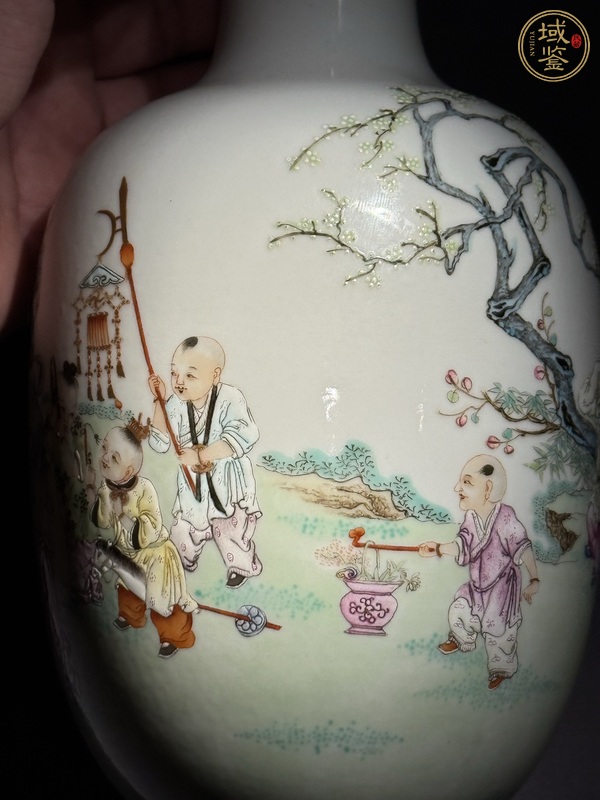 古玩陶瓷粉彩瓶真品鑒賞圖