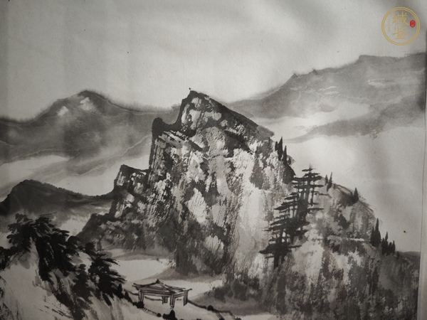 古玩字畫嚴(yán)紅起山水真品鑒賞圖