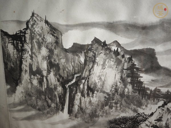 古玩字畫嚴(yán)紅起山水真品鑒賞圖