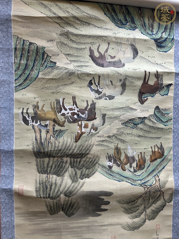 古玩字畫群馬圖真品鑒賞圖