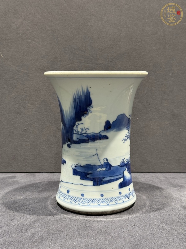 古玩陶瓷青花筆筒真品鑒賞圖
