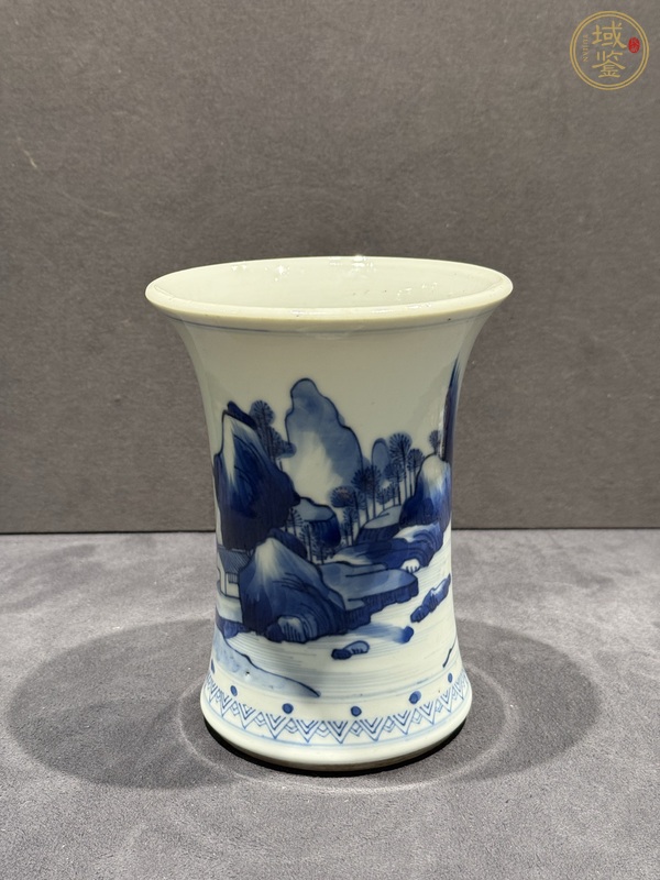 古玩陶瓷青花筆筒真品鑒賞圖