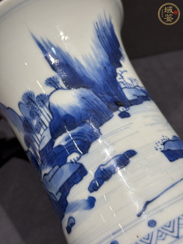 古玩陶瓷青花筆筒真品鑒賞圖