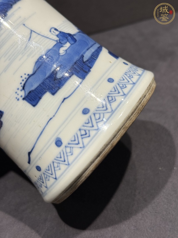 古玩陶瓷青花筆筒真品鑒賞圖