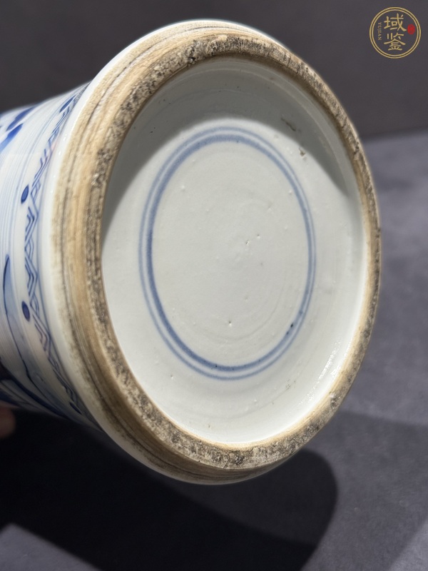 古玩陶瓷青花筆筒真品鑒賞圖