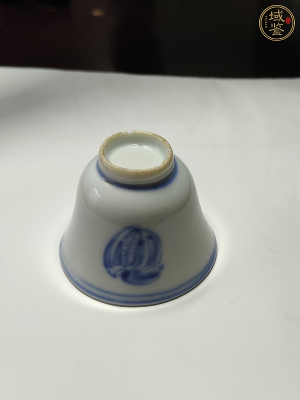 古玩陶瓷青花團(tuán)鶴杯真品鑒賞圖
