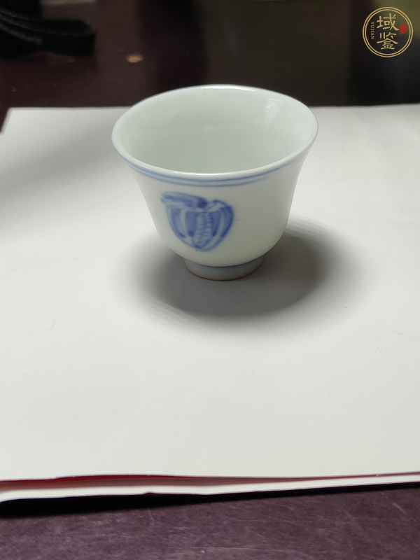 古玩陶瓷青花團(tuán)鶴杯真品鑒賞圖