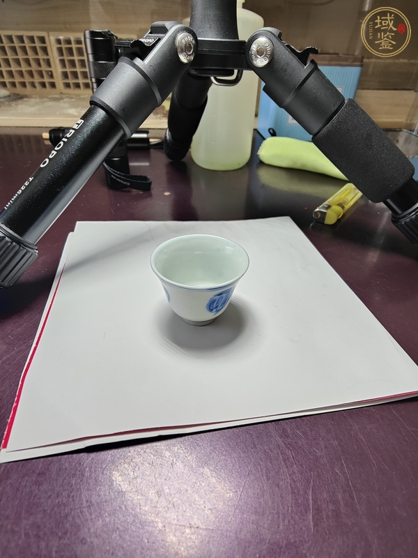 古玩陶瓷青花團(tuán)鶴杯真品鑒賞圖