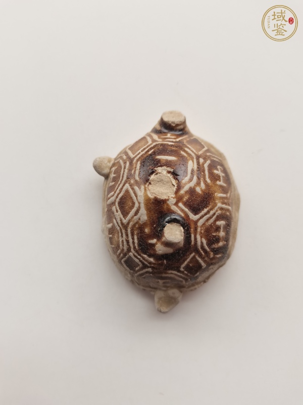 古玩陶瓷長(zhǎng)沙窯褐釉龜真品鑒賞圖