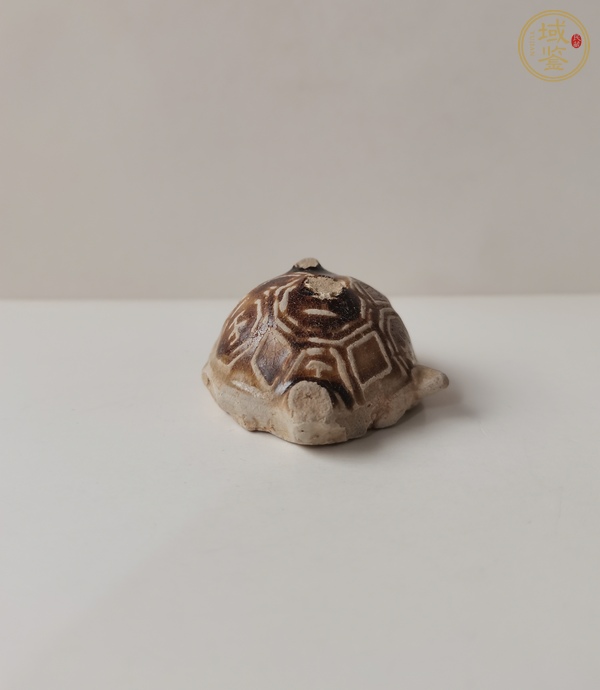 古玩陶瓷長(zhǎng)沙窯褐釉龜真品鑒賞圖