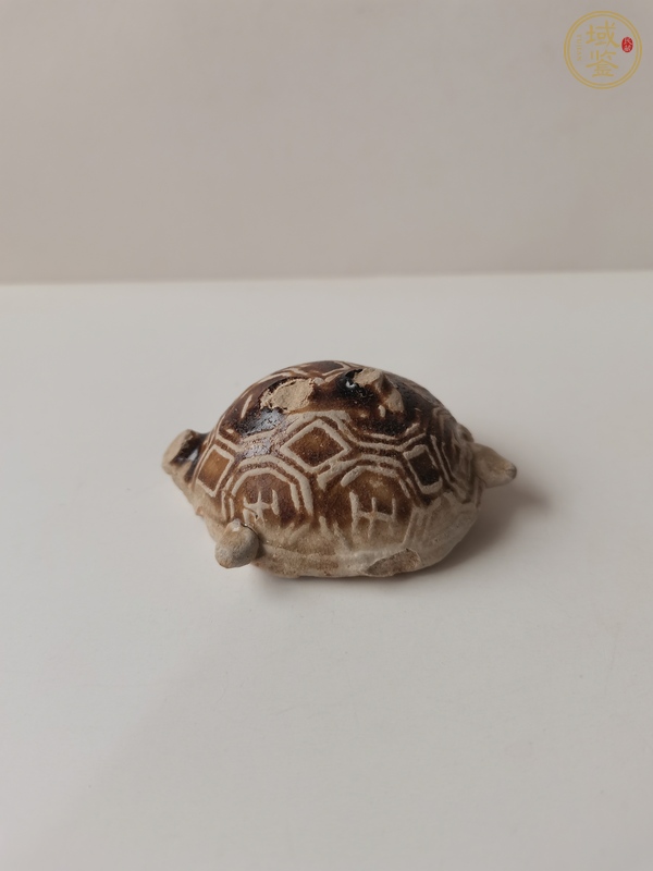 古玩陶瓷長(zhǎng)沙窯褐釉龜真品鑒賞圖