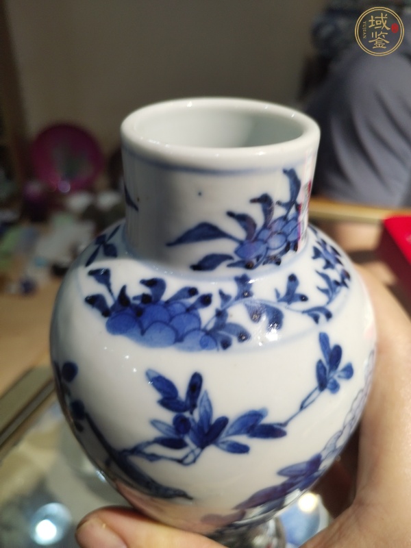 古玩花鳥紋青花瓶真品鑒賞圖