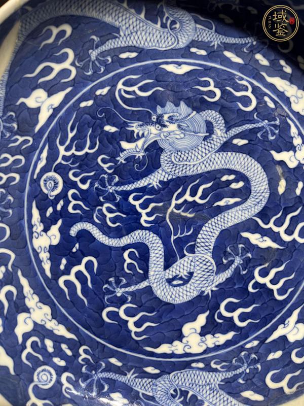 古玩陶瓷清宣統 青花龍紋盤真品鑒賞圖