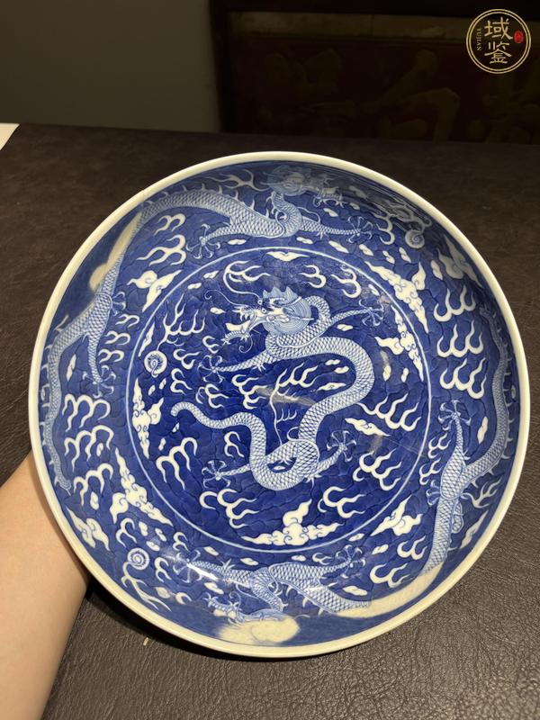 古玩陶瓷清宣統 青花龍紋盤真品鑒賞圖