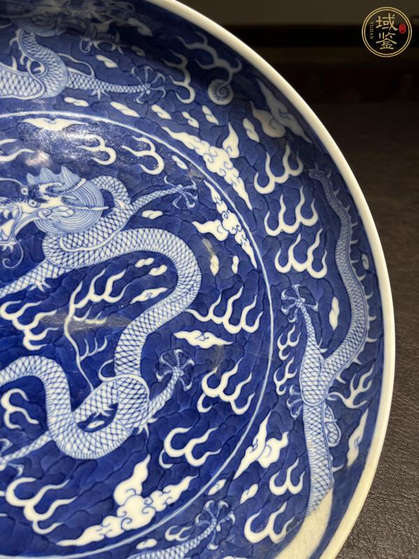 古玩陶瓷清宣統 青花龍紋盤真品鑒賞圖