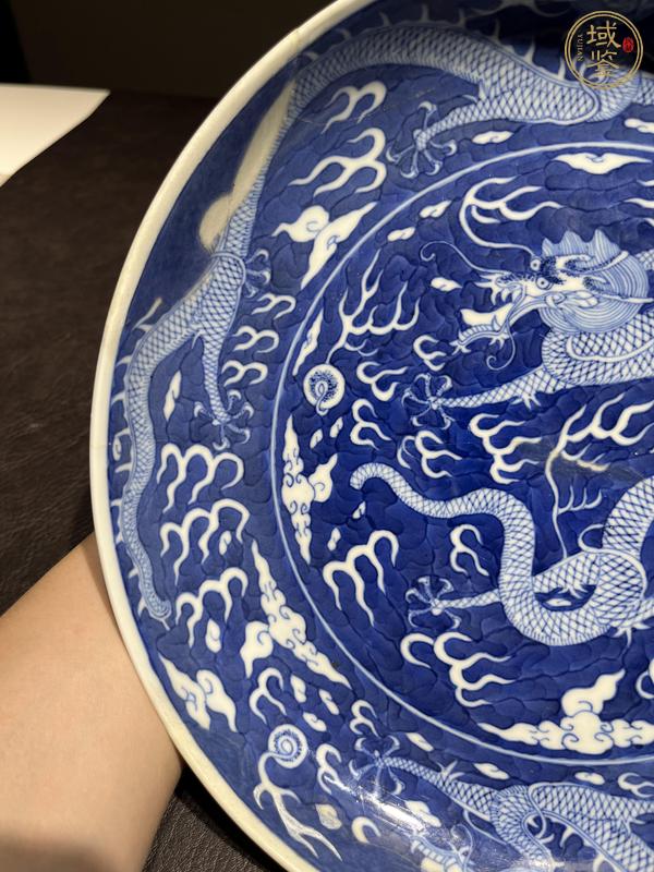 古玩陶瓷清宣統 青花龍紋盤真品鑒賞圖