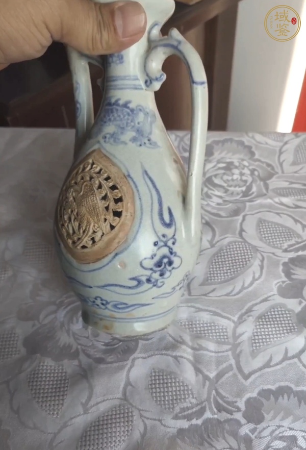 古玩陶瓷晚明安南窯青花壺真品鑒賞圖