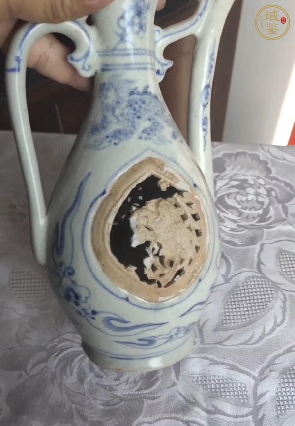 古玩陶瓷晚明安南窯青花壺真品鑒賞圖
