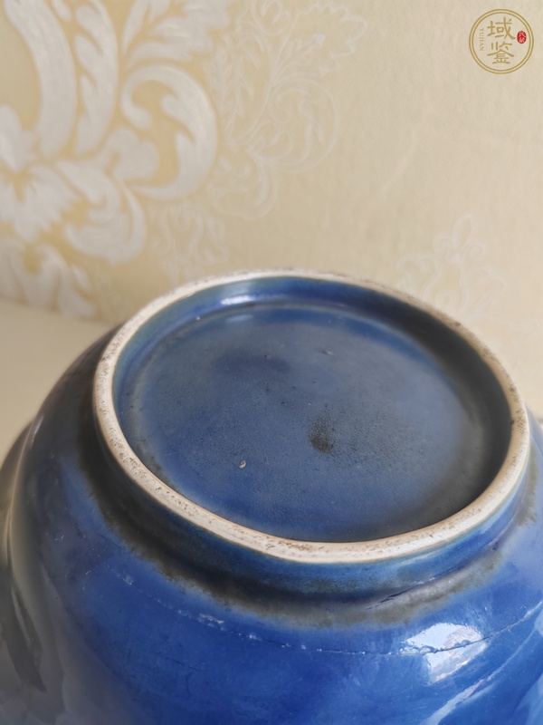古玩陶瓷藍上藍品種八仙人物花口碗真品鑒賞圖