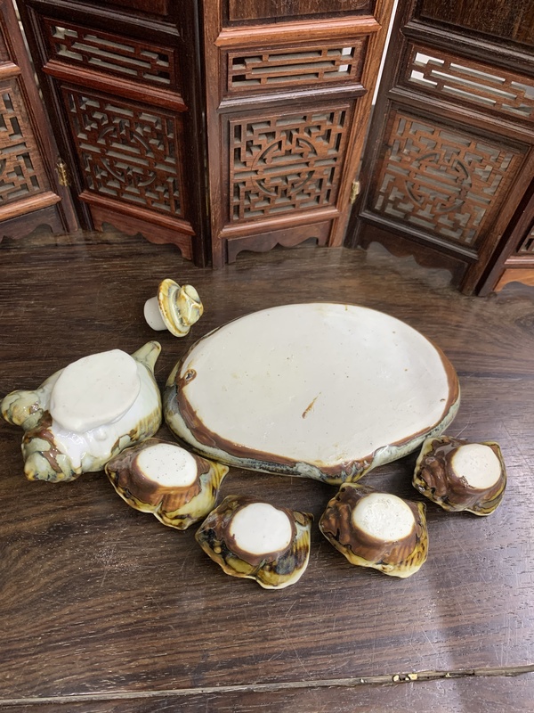 古玩陶瓷【舊時(shí)光系列】仿生螺茶具一套拍賣，當(dāng)前價(jià)格0元