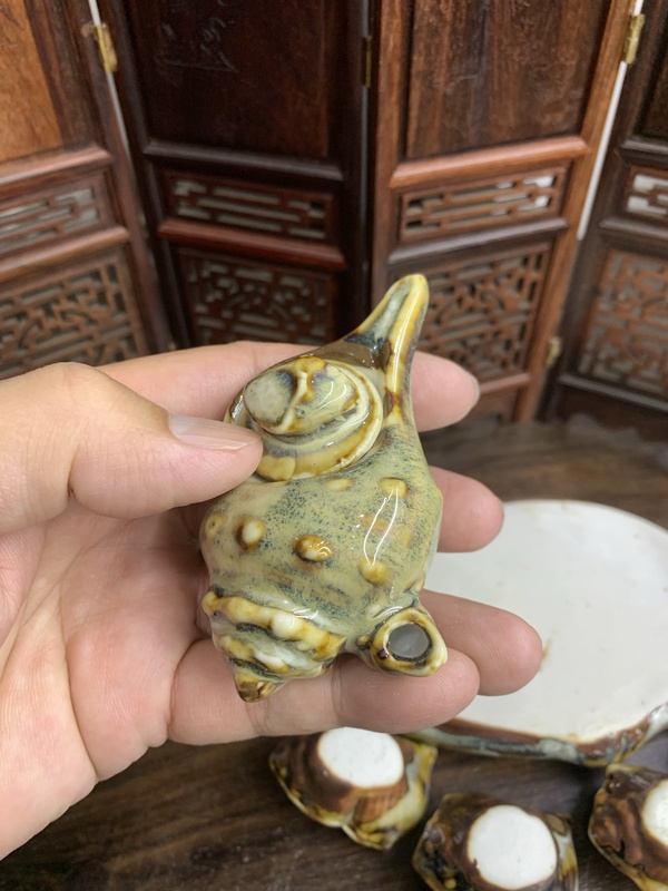古玩陶瓷【舊時(shí)光系列】仿生螺茶具一套拍賣，當(dāng)前價(jià)格0元