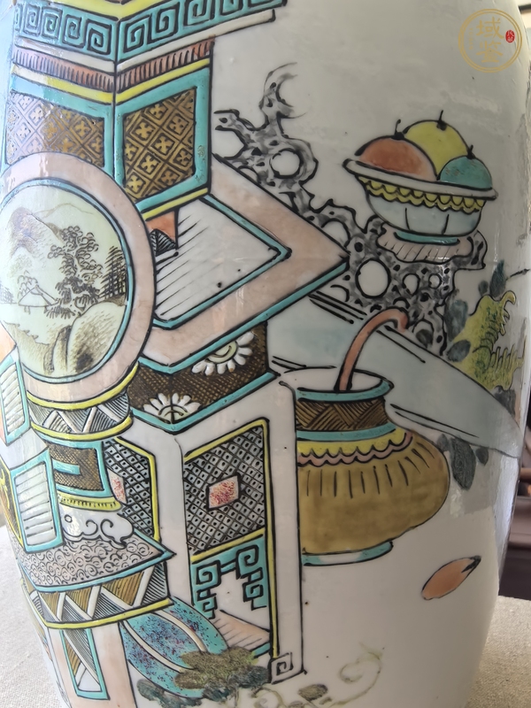 古玩陶瓷博古圖撇口瓶真品鑒賞圖