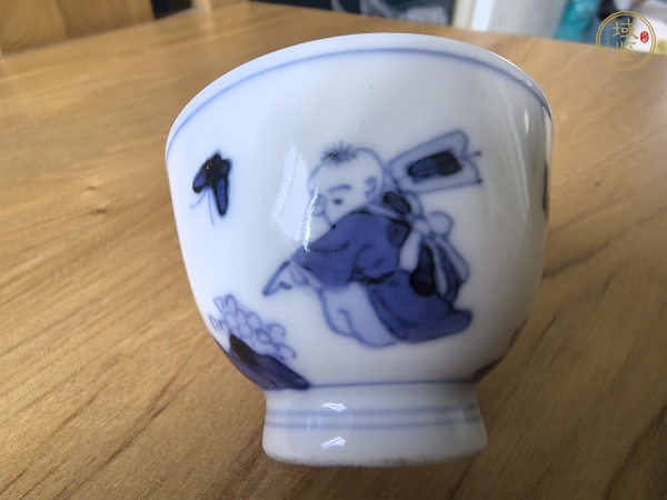 古玩陶瓷青花嬰戲紋杯真品鑒賞圖