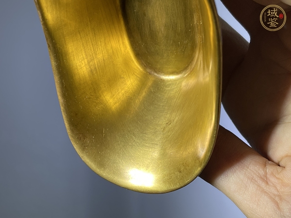 古玩金地元寶碗真品鑒賞圖
