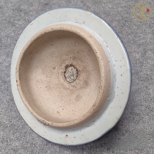 古玩陶瓷花鳥紋青花蓋子真品鑒賞圖