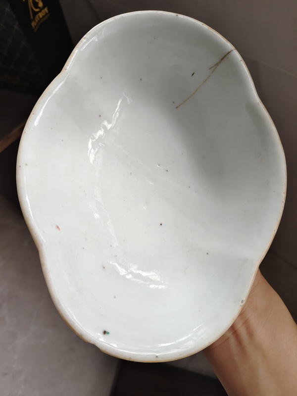 古玩陶瓷大雞圖粉彩貢碗拍賣，當前價格520元