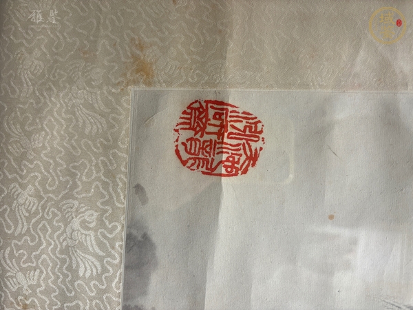 古玩字畫(huà)現(xiàn)代仿錢(qián)瘦鐵水墨牡丹真品鑒賞圖